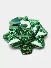 Лесной зеленый бант Звезда для оформления подарка, 4,5 см/5 см /6,35 см