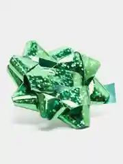 Лесной зеленый бант Звезда для оформления подарка, 4,5 см/5 см /6,35 см