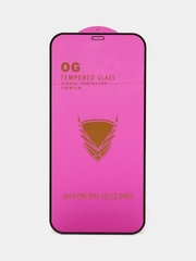 Защитное стекло OG для Apple iPhone 12 / 12 Pro, 12 про, полная проклейка, с салфетками