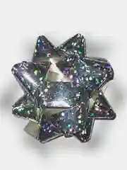Серебряный бант Звезда для оформления подарка, 4,5 см/5 см /6,35 см