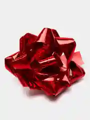 Вишнёвый бант Звезда для оформления подарка, 4,5 см/5 см /6,35 см