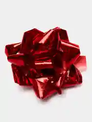 Вишнёвый бант Звезда для оформления подарка, 4,5 см/5 см /6,35 см