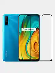 Защитное стекло для Realme C3, Realme C15 9D с черной рамкой