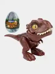 Тёмно-зелёный динозавр T-Rex в яйце, с подвижной челюстью и конечностями