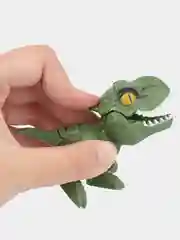 Тёмно-зелёный динозавр T-Rex в яйце, с подвижной челюстью и конечностями
