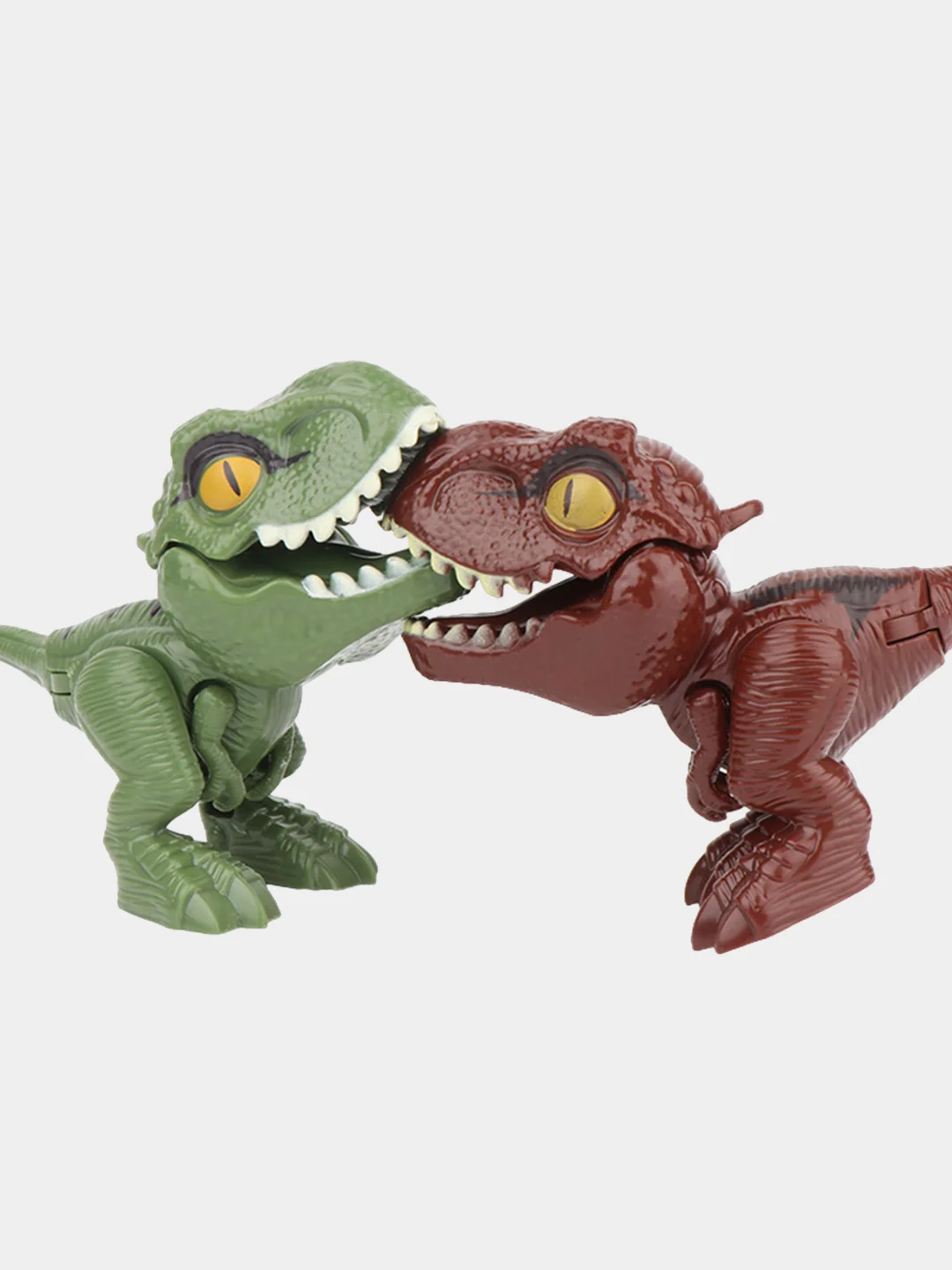 Тёмно-зелёный динозавр T-Rex в яйце, с подвижной челюстью и конечностями