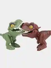 Тёмно-зелёный динозавр T-Rex в яйце, с подвижной челюстью и конечностями