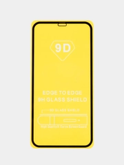 Защитное стекло 9D для iPhone XR / 11 с черной рамкой