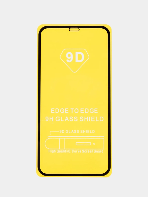 Защитное стекло 9D для iPhone XR / 11 с черной рамкой