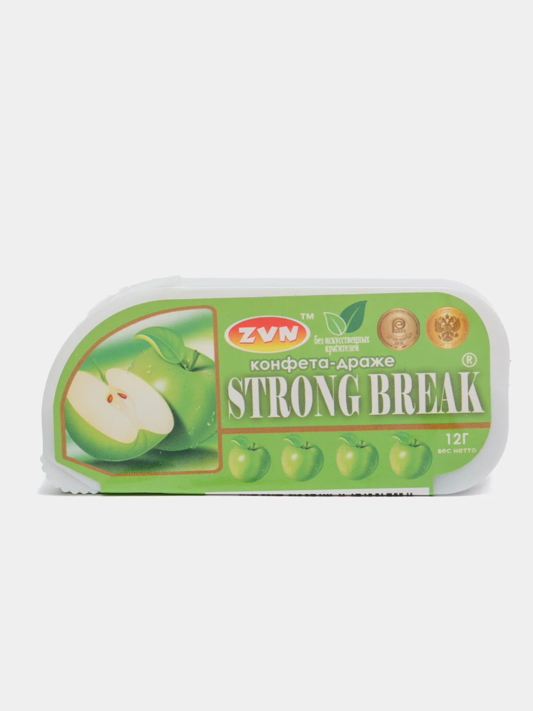Зеленый драже фруктовые Strong Break ZVN, освежающие, 12 г