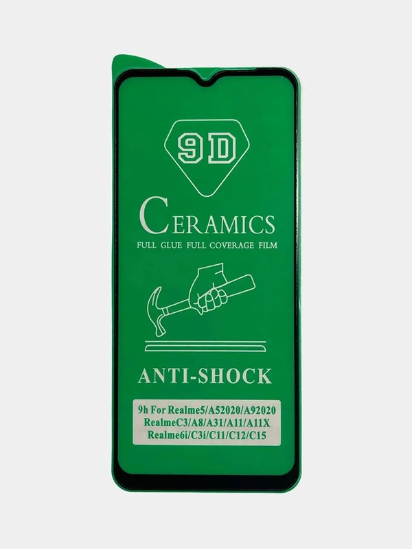 Защитное керамическое стекло Realme C3, C11 2021, C12, C15