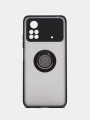 Чехол противоударный Xiaomi Poco X4 PRO 5G с магнитом и кольцом