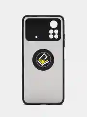 Чехол противоударный Xiaomi Poco X4 PRO 5G с магнитом и кольцом