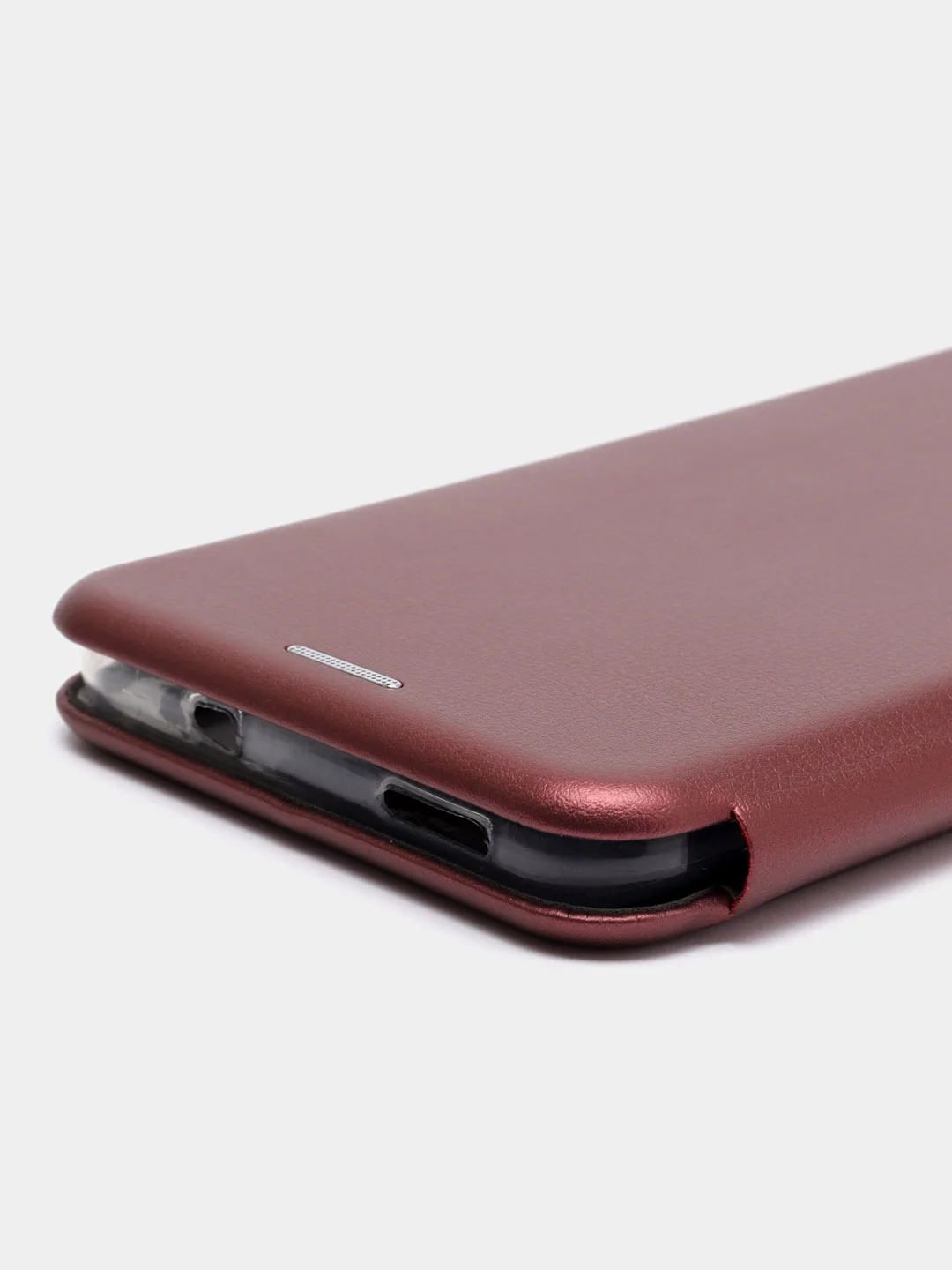 Багровый чехол книжка для Xiaomi Redmi Note 10 4G, Redmi Note 10S с фунцией подставки