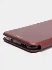 Багровый чехол книжка для Xiaomi Redmi Note 10 4G, Redmi Note 10S с фунцией подставки