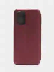 Багровый чехол книжка для Xiaomi Redmi Note 10 4G, Redmi Note 10S с фунцией подставки