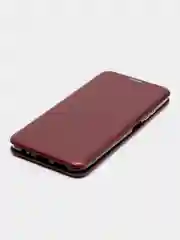 Багровый чехол книжка для Xiaomi Redmi Note 10 4G, Redmi Note 10S с фунцией подставки