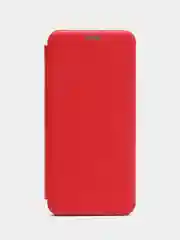 Красный чехол книжка для Xiaomi Redmi Note 10 4G, Redmi Note 10S с фунцией подставки