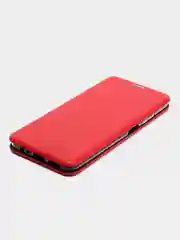 Красный чехол книжка для Xiaomi Redmi Note 10 4G, Redmi Note 10S с фунцией подставки