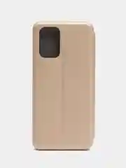 Золотой чехол книжка для Xiaomi Redmi Note 10 4G, Redmi Note 10S с фунцией подставки