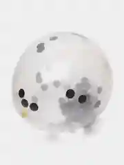Черный воздушный шар, с конфетти