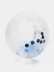 Синий воздушный шар, с конфетти
