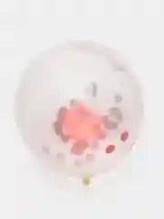 Красный воздушный шар, с конфетти