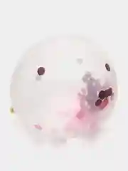 Розовый воздушный шар, с конфетти