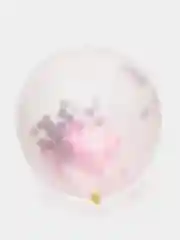 Розовый воздушный шар, с конфетти