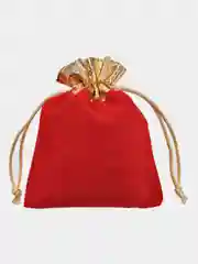 Красный мешочек подарочный из бархата, упаковка для подарка 7х9, 10х12, 12х15 см