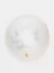Серебряный воздушный шар, с конфетти