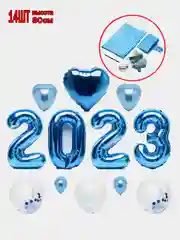 Воздушный шар фольгированный, цифра, Новый год 2023, набор украшений для нового года