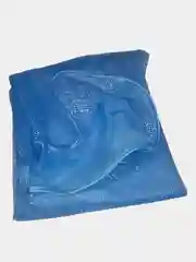 Голубой тюль угловая