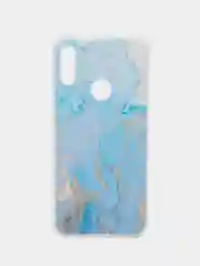 Светло-синий силиконовый чехол на Honor 8A/8A Pro/Huawei Y6 2019/Y6s / Хонор 8А прозрачный, с рисунком