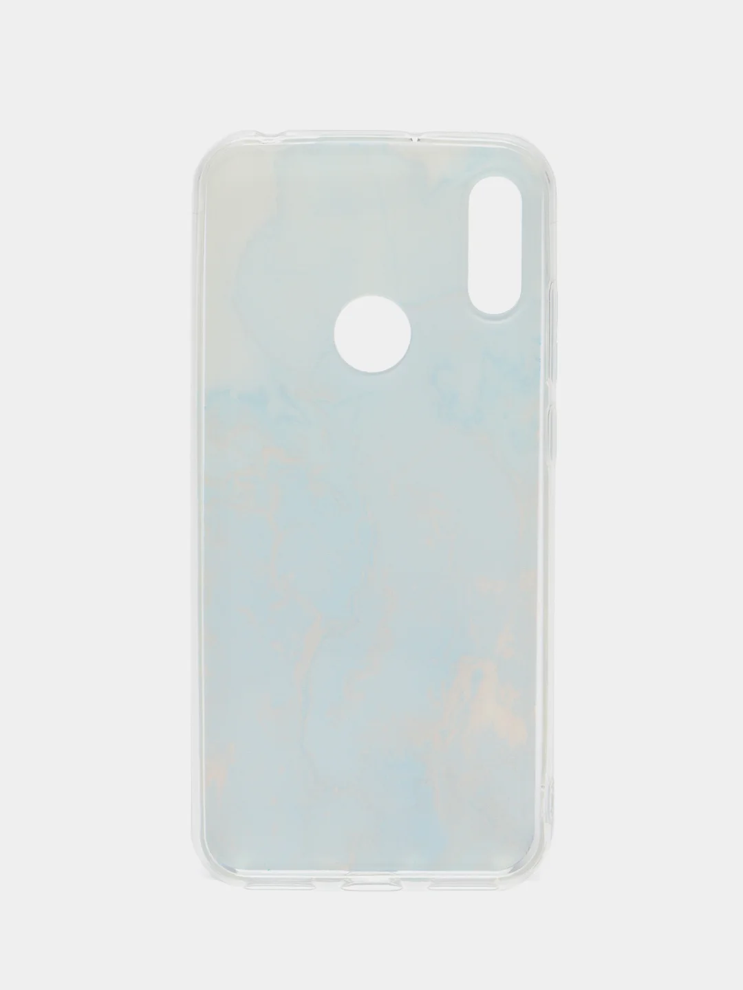 Светло-синий силиконовый чехол на Honor 8A/8A Pro/Huawei Y6 2019/Y6s / Хонор 8А прозрачный, с рисунком