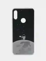 Серебряный силиконовый чехол на Honor 8A/8A Pro/Huawei Y6 2019/Y6s / Хонор 8А прозрачный, с рисунком