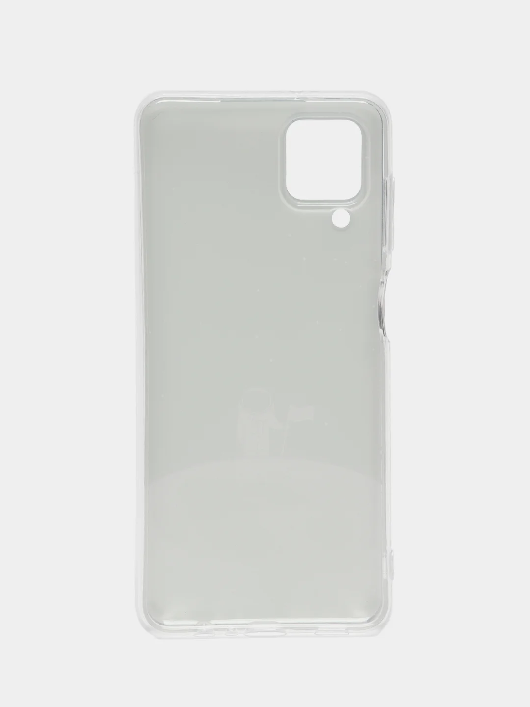 Серебряный чехол на Samsung Galaxy A12/M12 / Самсунг А12/М12 прозрачный, с рисунком, защита камеры