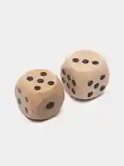 Бежевый кости игральные деревянные, с черными точками, 2/4/10 штук, 14*14 мм