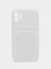 Багровый чехол на iPhone (Айфон) 11, 13, 14, 7 8 Plus X XR XS, 12 Mini Pro Max, с карманом для карт