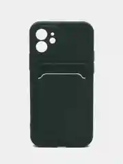Лесной зеленый чехол на iPhone (Айфон) 11, 13, 14, 7 8 Plus X XR XS, 12 Mini Pro Max, с карманом для карт
