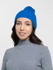 Бирюзовый шапка женская, вязаная