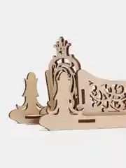 Новогодние деревянные сани из фанеры, для декора и творчества