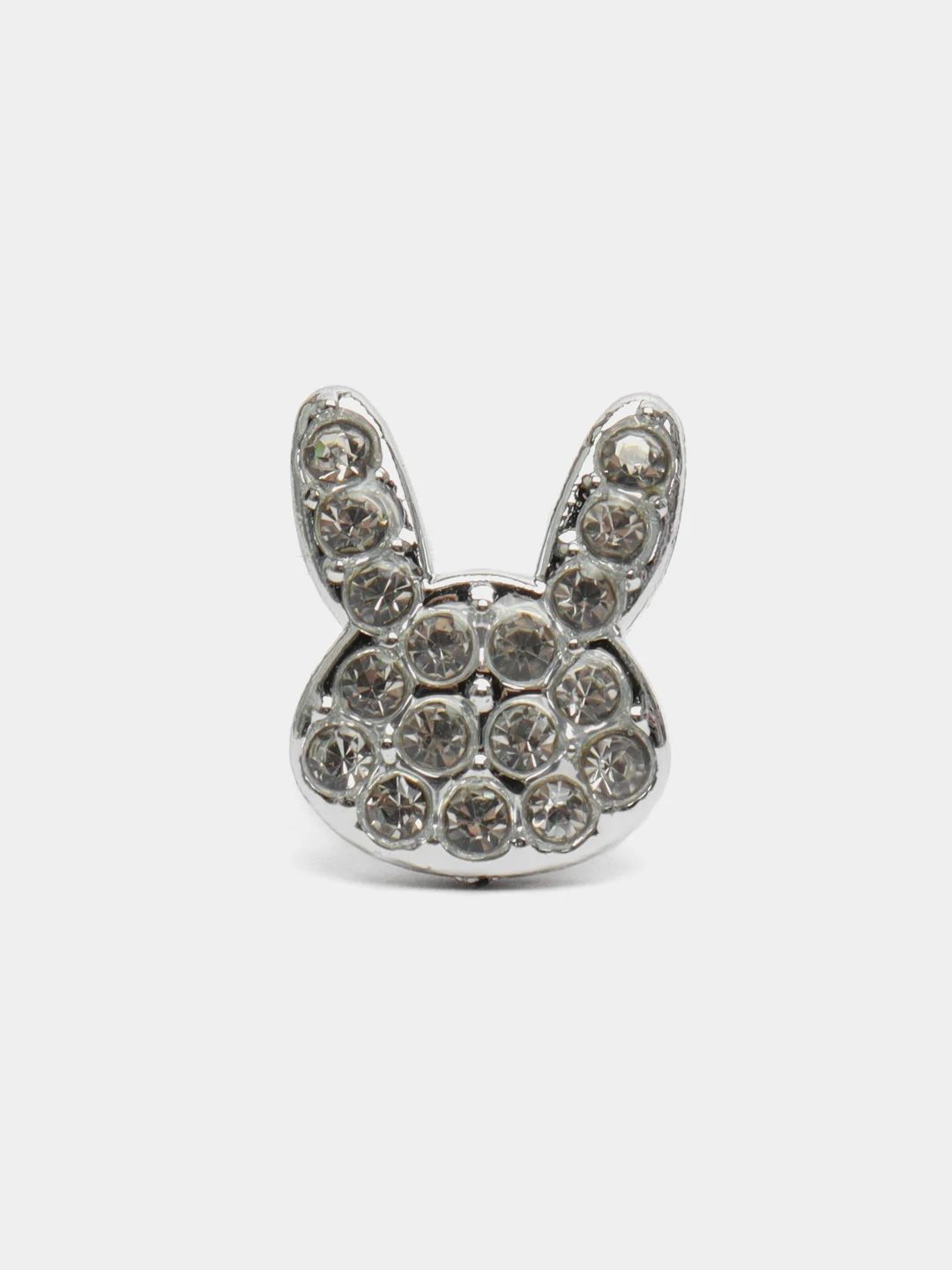 Серебряный кабошоны "Зайчик", 5 шт, 11х16 мм