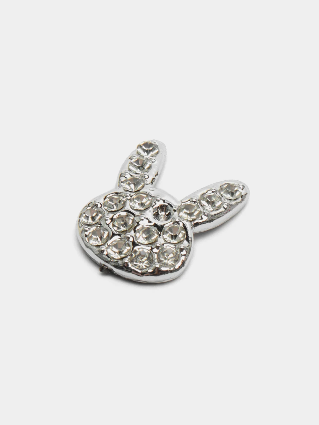 Серебряный кабошоны "Зайчик", 5 шт, 11х16 мм