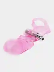 Розовый силиконовый вибратор для пальцев