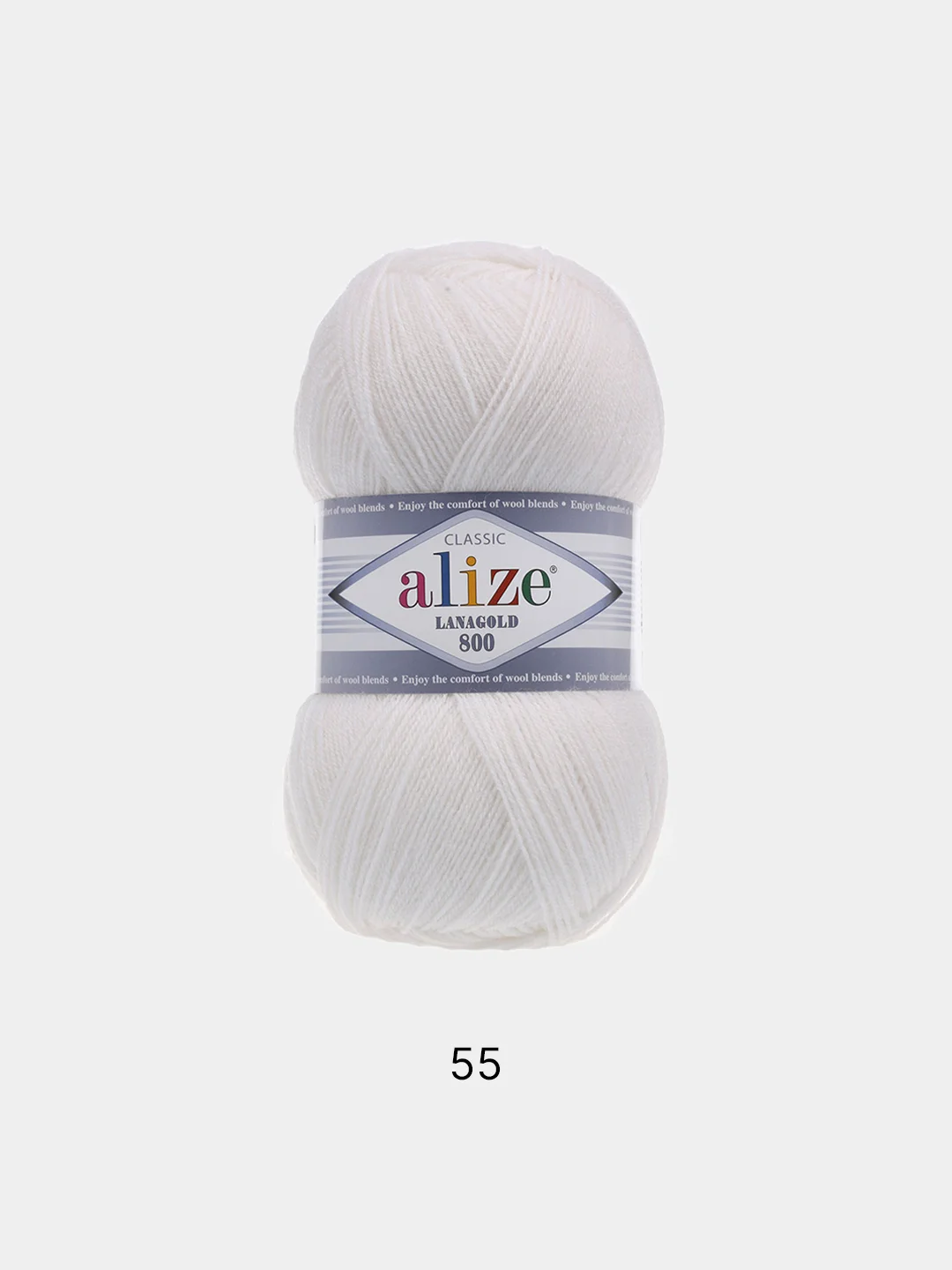 Пряжа Alize Lanagold 800 Акрил 51% Шерсть 49% 100г 800м (шт./ упаковка 5шт.)