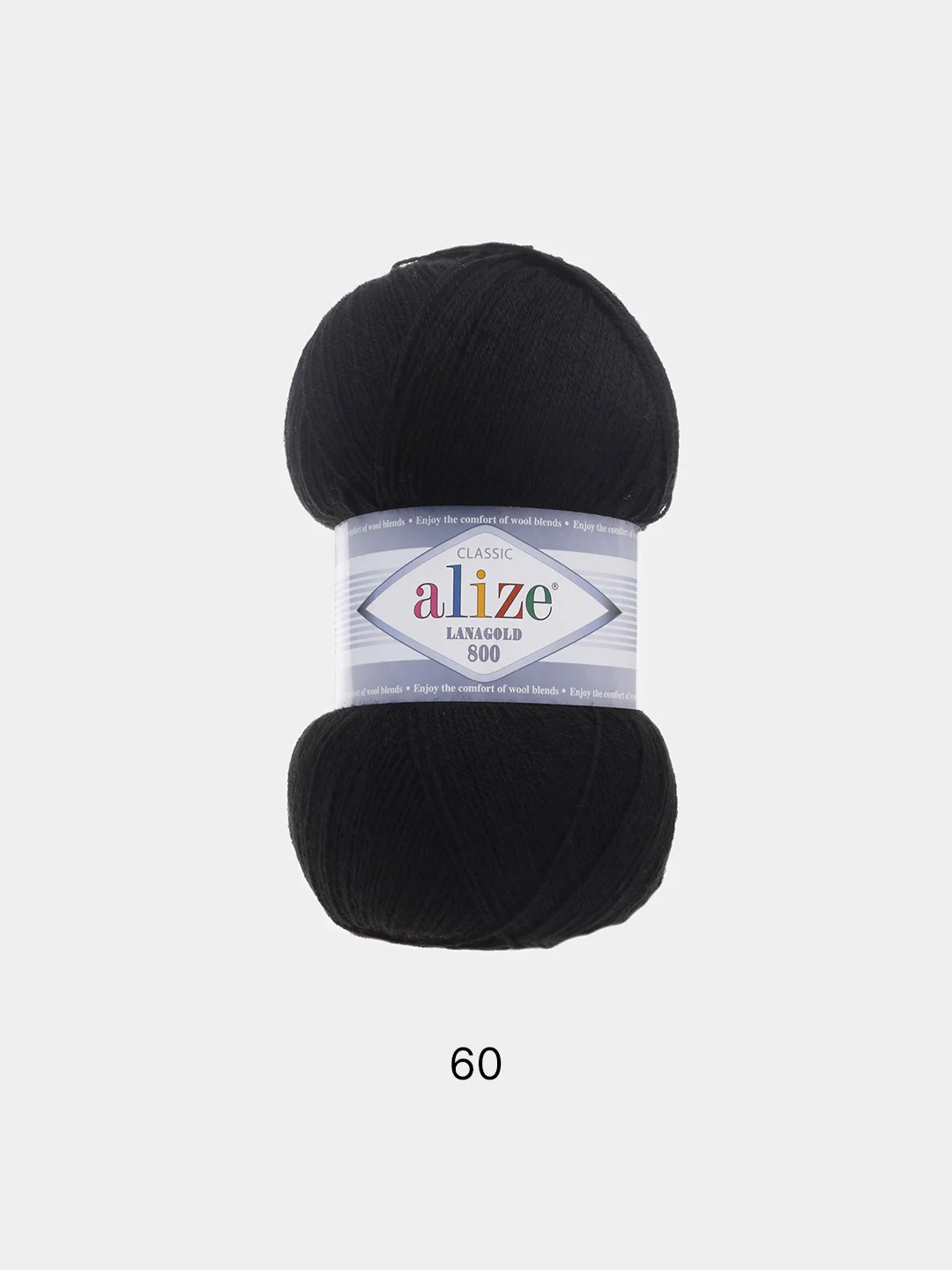 Пряжа Alize Lanagold 800 Акрил 51% Шерсть 49% 100г 800м (шт./ упаковка 5шт.)