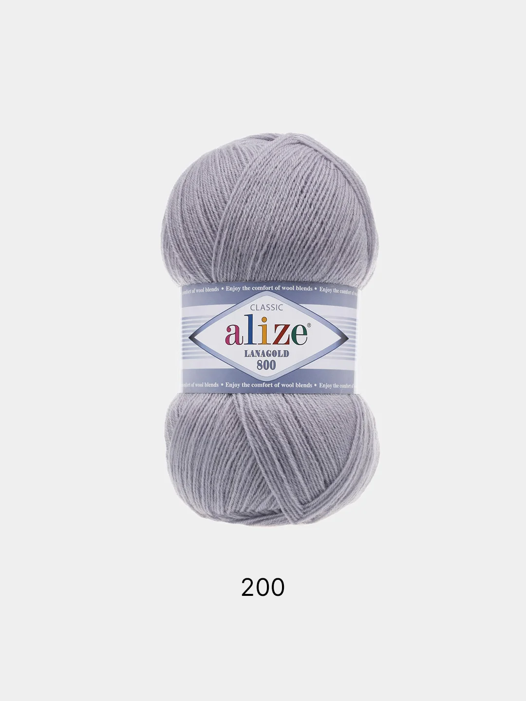 Пряжа Alize Lanagold 800 Акрил 51% Шерсть 49% 100г 800м (шт./ упаковка 5шт.)