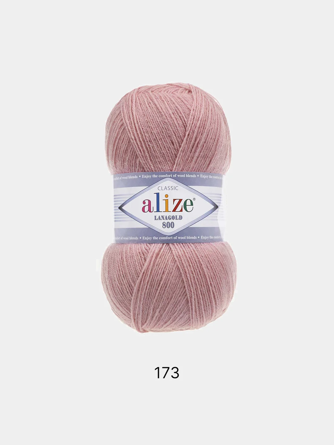 Пряжа Alize Lanagold 800 Акрил 51% Шерсть 49% 100г 800м (шт./ упаковка 5шт.)