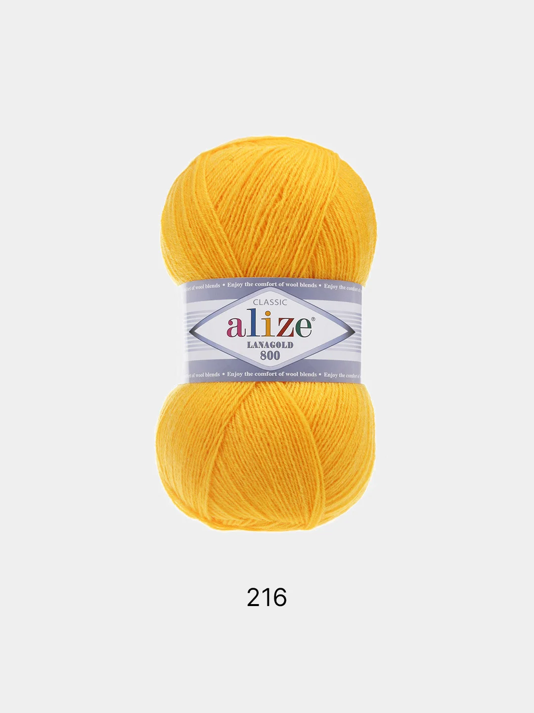 Пряжа Alize Lanagold 800 Акрил 51% Шерсть 49% 100г 800м (шт./ упаковка 5шт.)